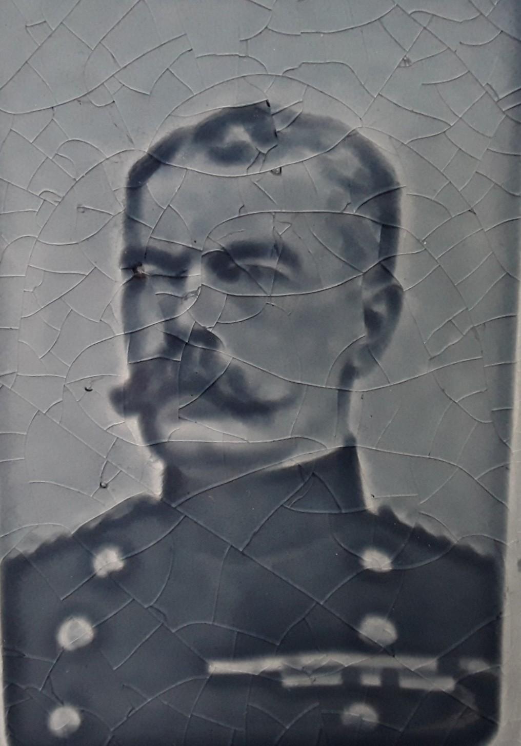 Poole Pottery Field Marshall Lord Kirchener portrait tile/plaque as shown on page 23 of the - Image 2 of 3