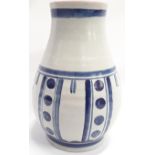 Poole Pottery Carter Stabler Adams shape 336 PX pattern vase large mark no 11, 10" high as shown