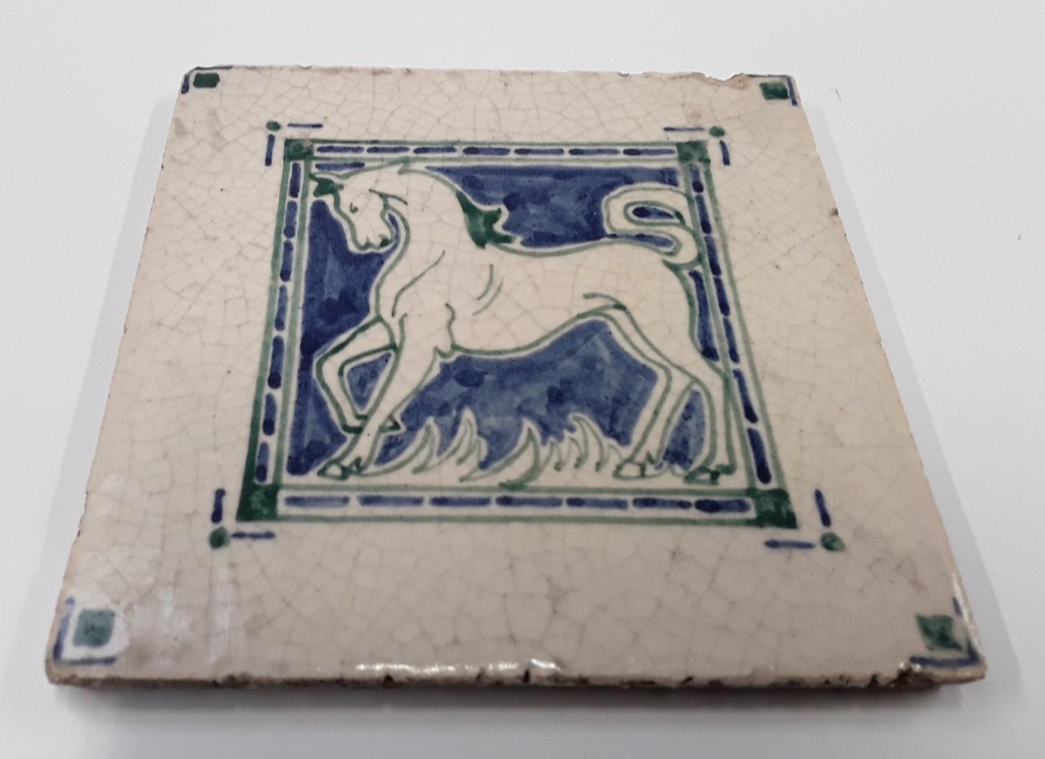 Poole Pottery Carter & Co tile depicting a horse 5x5".