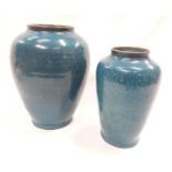 Poole Pottery Carter Stabler Adams shape 980 Chinese blue vase 10.5" high, together with a similar