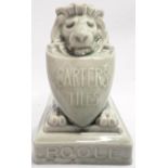 Carters & Co Poole Pottery Lustre advertising lion desk paperweight.
