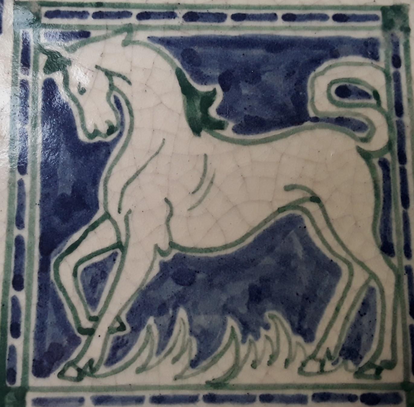 Poole Pottery Carter & Co tile depicting a horse 5x5". - Image 3 of 3