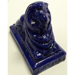 Carters & Co Poole Pottery advertising lion desk paperweight.