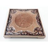 Poole Pottery Carter & Co teapot stand depicting Lloyd George 6x6"