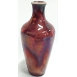 Carter & Co Poole Pottery early red lustre vase designed by Owen Carter (please examine).