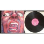 KING CRIMSON - 'IN THE COURT OF THE CRIMSON KING' - PINK ISLAND. A really great A2/B4 pressing of
