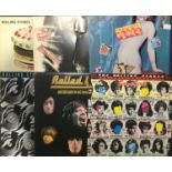 THE ROLLING STONES X 6 VINYL LP RECORDS. Sticky Fingers on COC 59100 with Warhol Zipper Cover from