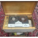 CAROUSEL JUNIOR REEL TO REEL TAPE PLAYER. Complete with instructions plus box of tapes and
