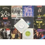 ROCK RELATED 45RPM VINYL SINGLES. A set of 13 head-bangers which include the following - AC / DC -