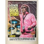 ATTACK OF THE ROCK STARS POSTER. To include Franz Ferdinand, Artic Monkeys, Oasis, Kaiser Chiefs,