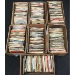 7 BOXES OF VINYL 7? 45rpm SINGLES. This is a great collection of mainly 1970?s singles covering many