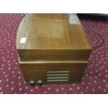 PYE BLACK BOX RECORD PLAYER. This has an auto changer and finished in a walnut finished cabinet with