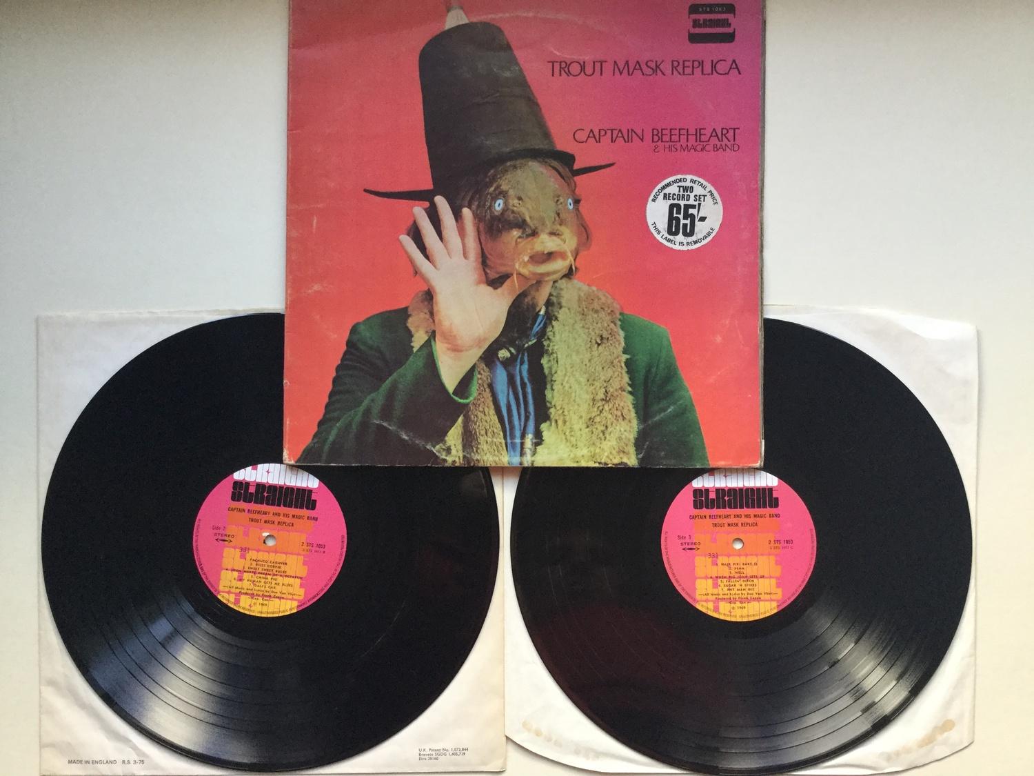 CAPTAIN BEEFHEART - TROUT MASK REPLICA LP RECORD. Dbl album here on a 1st Pressing Straight STS 1053