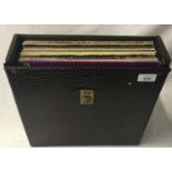 CARRY CASE OF ROCK / POP VINYL LP RECORDS. To include - UB40 - Uriah Heep - The Stranglers - The
