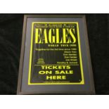 EAGLES TOUR POSTER AND AUTOGRAPH. Great autograph from Randall Herman Meisner (Randy) who is a