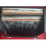 ROCK RELATED BOX OF VINYL LP RECORDS. Here artist?s include - The Beatles - John Phillips - Argent -