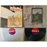 2 X ATLANTIC PLUM LED ZEPPELIN LP VINYL RECORDS. Led Zeppelin 2 on Atlantic 588198 from 1969 and Led