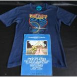 PINK FLOYD T. SHIRT -BADGE AND PROGRAMME. From Knebworth Park in 1975 we have a program with 20