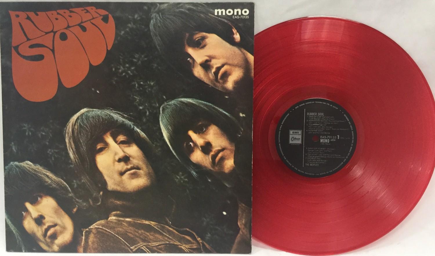 BEATLES RUBBER SOUL EMI/ODEON EAS-70135 VINYL ALBUM. Here on red coloured vinyl we find this