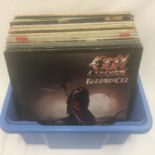 ROCK RELATED BOX OF VINYL ALBUMS. Here we find artists to include - Ozzy Osbourne - Pink Floyd -