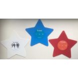 THE BEATLES 'LOVE ME DO / P.S I LOVE YOU' LIMITED EDITION WHITE STAR SHAPED VINYL 7" x 3. Here we