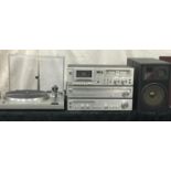 PANASONIC HIFI SYSTEM. Great brushed effect silver seperate HiFi system including turntable,