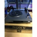 SONY TURNTABLE. Great little turntable model number PS-J20. It comes with its own built-in preamp