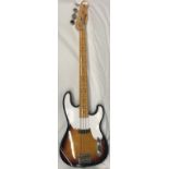 FREE STYLE BASS GUITAR. Freestyle 'P' Bass in Sunburst. Still has protective film fitted. Slight