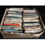 LARGE BOX OF VARIOUS 7" VINYL SINGLES. Here on offer we have a collection of various genre's from
