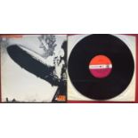 LED ZEPPELIN 1st LP VINYL 33RPM RECORD. Early Pressing from 1969 In a fully 'Orange Lettered'