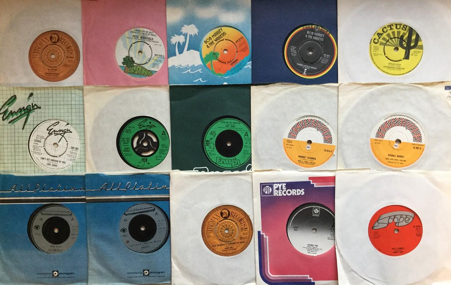 REGGAE VINYL SINGLE 45RPM RECORDS. Fab set of 15 toons here from artist?s to include - Emperor Rosco