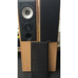 MISSION 702E SPEAKERS. Reflex Speakers finished in Beech. Output power rating 25 to 100 Watts.