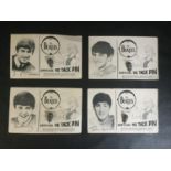 THE BEATLES SET OF 4 OFFICIAL TIE TACK PINS. A rare full set of original tie pins from 1964.