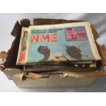 BOX OF VINTAGE 1980's NME NEWSPAPERS. A box full of nme's from the 1980's in mainly VG+ conditions