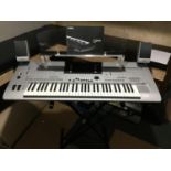 YAMAHA TYROS 4 KEYBOARD ON STAND. Comes with MS04 Speaker System. This keyboard is in Excellent