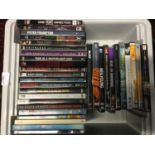 BOX CONTAINING MUSIC RELATED DVD'S. 33 DVD's in all with artist's to include - Led Zeppelin - Pink -