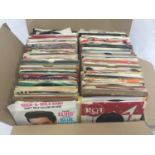 LARGE BOX OF 45rpm SINGLE RECORDS. Selection of mainly 60?s and 70?s by artist?s such as - Alan