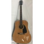 FENDER DG-3 GUITAR. Acoustic guitar. Missing one string and supplied with soft carry case. Condition