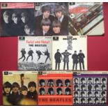 8 BEATLES EXTENDED PLAY VINYL RECORDS. Titles include - A Hard Days Night - Beatles For Sale - All