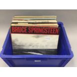 COLLECTION OF VINYL LP RECORDS. This box contains titles from - Bruce Springsteen - David Bowie -