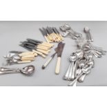 Collection of bone handled and other flatware, incl Mappin & Webb.