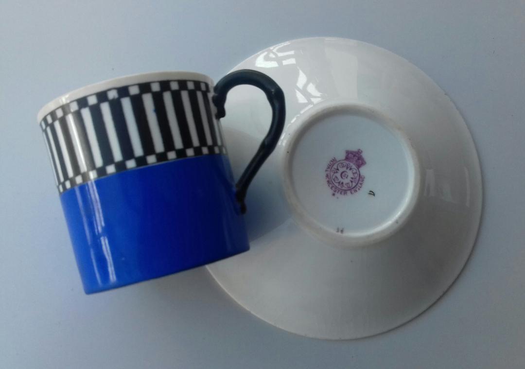 Royal Worcester for Heal & Son, London, antique (c1918) bone china demitasse cup, and saucer. See - Image 3 of 16