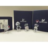 Swarovski Crystal: Kris Bears - Blowing Kisses 1016623, I Love You (heart balloon) 842933, You and I