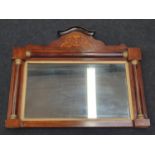 A vintage mahogany framed mirror. 76x63cm.
