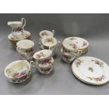 Royal Albert Moss Rose six place teaset with extras.