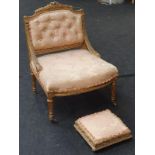 French style gilded bedroom chair.
