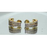 Pair of 18ct yellow gold Diamond earrings - 1.5ct approx.
