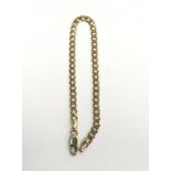 9ct yellow gold curb bracelet.