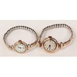 A ladies rose gold watch in working order together with one other.