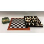 Two chess sets.